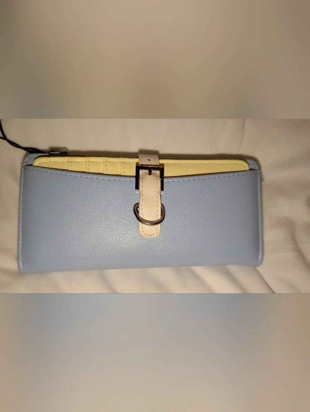 Steve Madden Wallet With Removable Card Holder Blue Yellow NWT